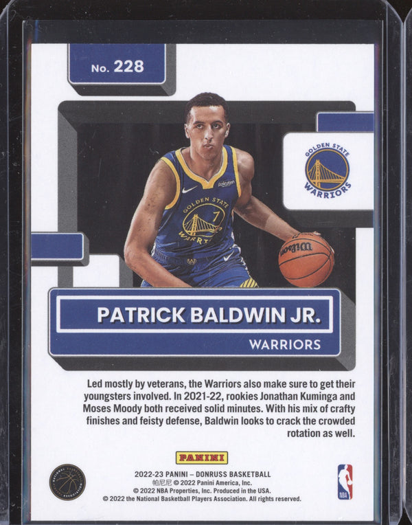 Patrick Baldwin Jr 2022-23 Panini Donruss 228 Choice RC