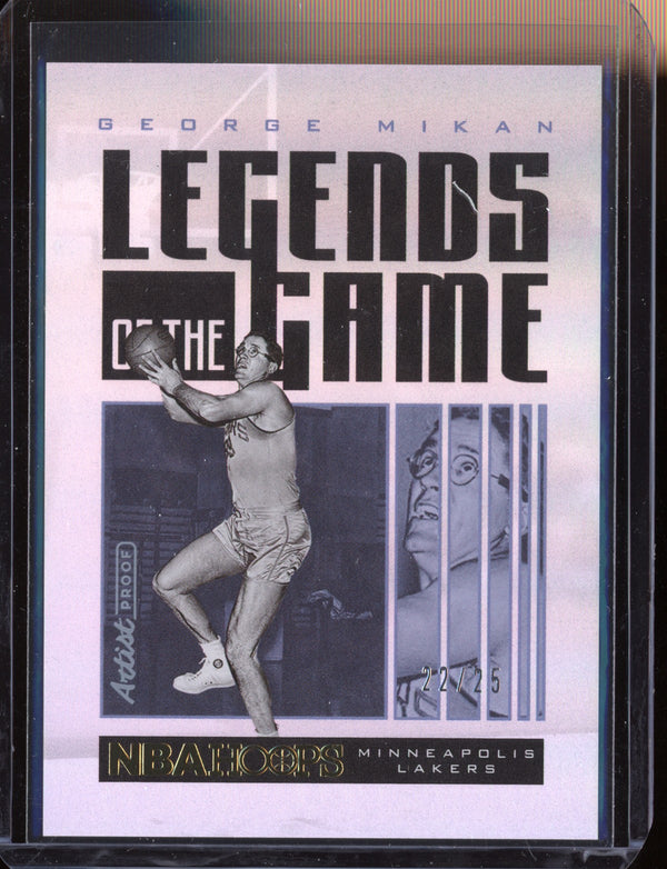 George Mikan 2020-21 Panini Hoops Legends of the Game Artist Proof 22/25