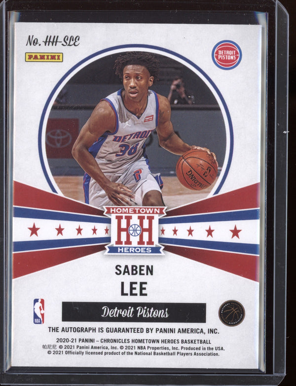 Saben Lee 2020-21 Panini Chronicles Hometown Heroes Auto RC 112/199