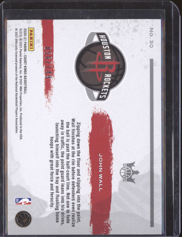 John Wall 2020-21 Panini Court Kings 30 Ruby 56/149