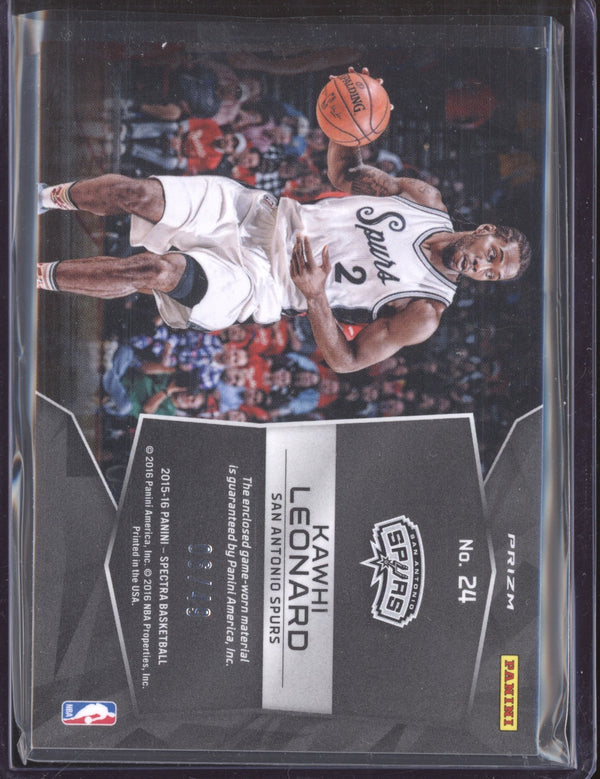 Kawhi Leonard 2015-16 Panini Spectra 24 Materials 06/49