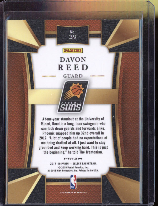 Davon Reed 2017-18 Panini Select  Concourse Silver  RC