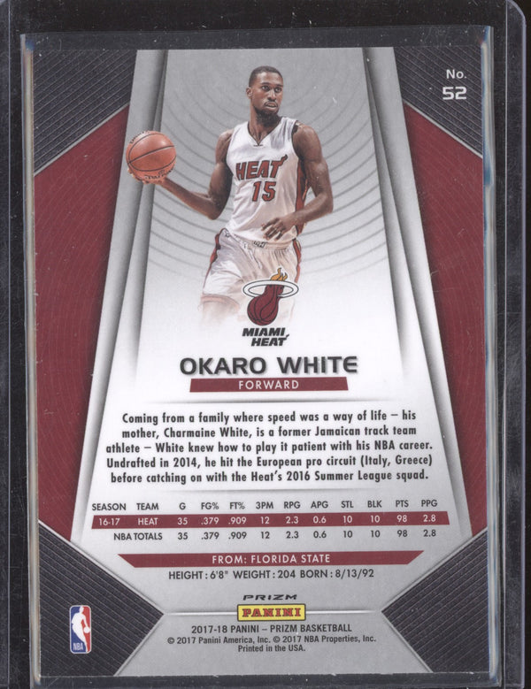 Okaro White 2017-18 Panini Prizm 52 Silver RC