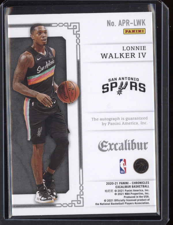 Lonnie Walker IV 2020-21 Panini Chronicles Apprentice Signatures RC 150/199