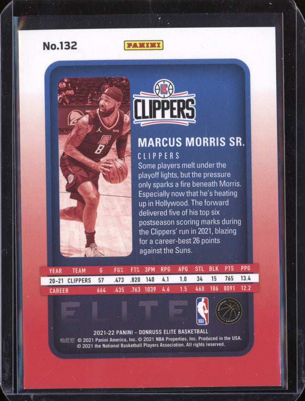 Marcus Morris Sr 2021/22 Panini Elite Blue 53/99