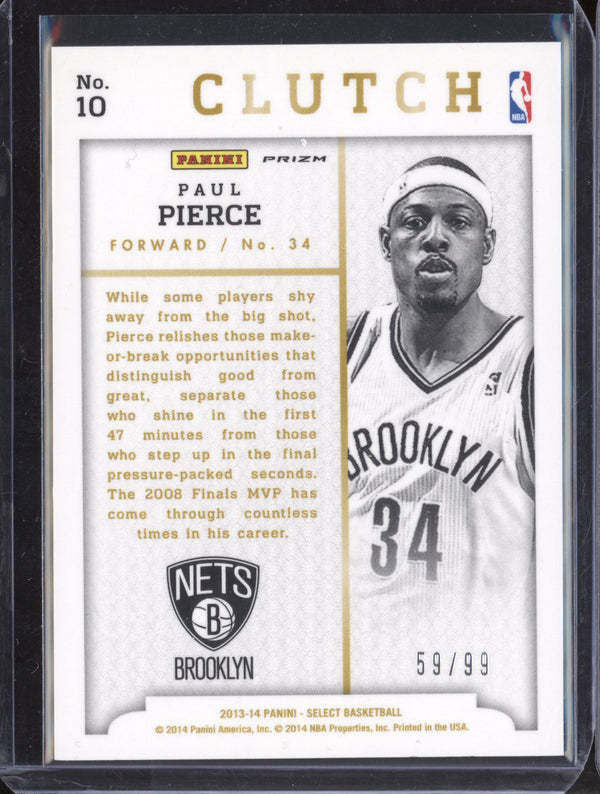 Paul Pierce 2013-14 Panini Select 10 Clutch Purple 59/99