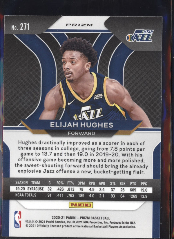 Elijah Hughes 2020/21 Panini Prizm Silver RC