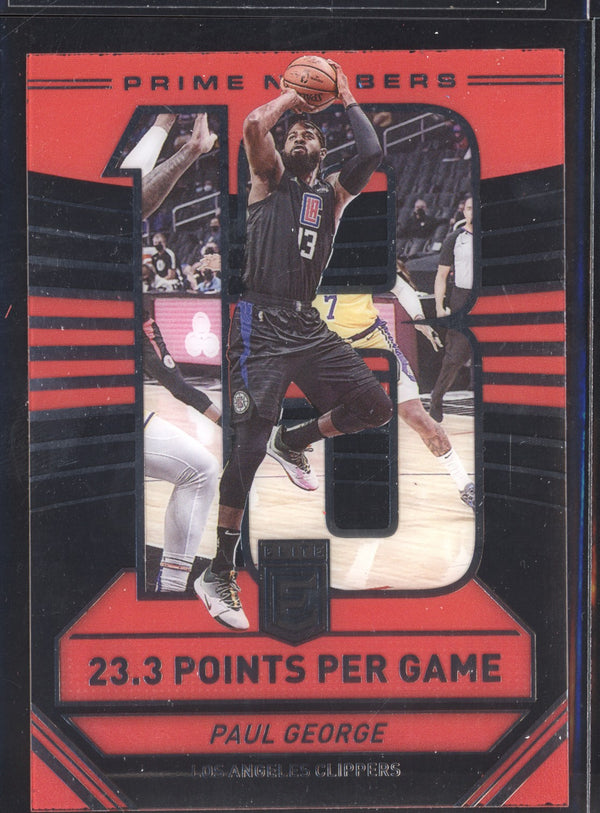 Paul George 2021-22 Panini Donruss Elite Prime Numbers