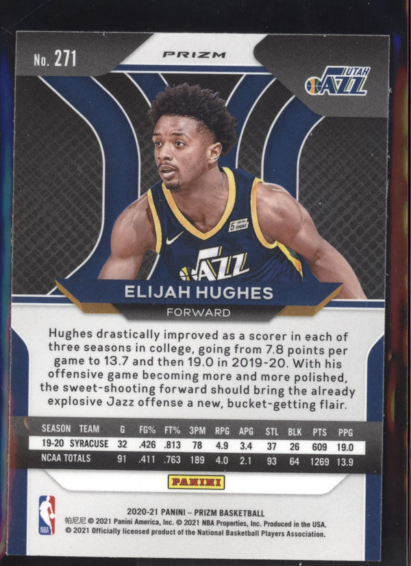 Elijah Hughes 2020/21 Panini Prizm Red Wave RC