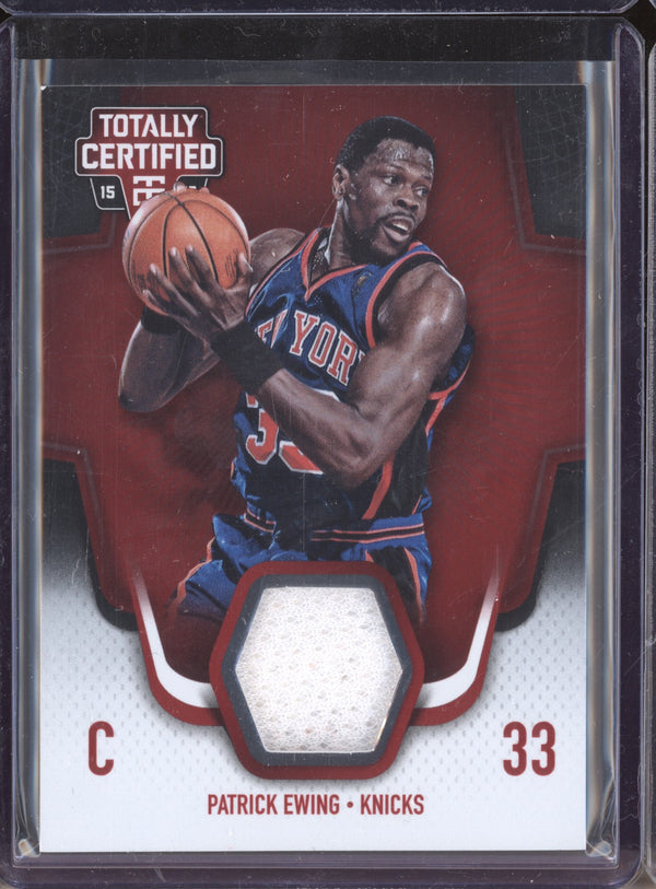 Patrick Ewing 2015-16 Panini Totally Certified TCM-PE Materials Red 40/199