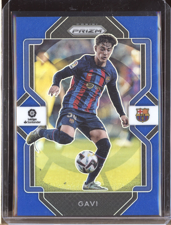 Gavi 2022-23 Panini Chronicles Soccer 213 Prizm Blue 28/49