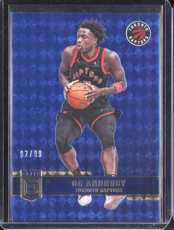 OG Anunoby 2021/22 Panini Elite Blue 92/99