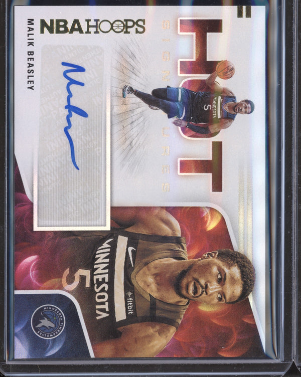 Malik Beasley 2020/21 Panini Prizm Hot Signatures