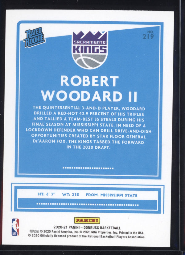 Robert Woodard II 2020/21 Panini Donruss Choice RC