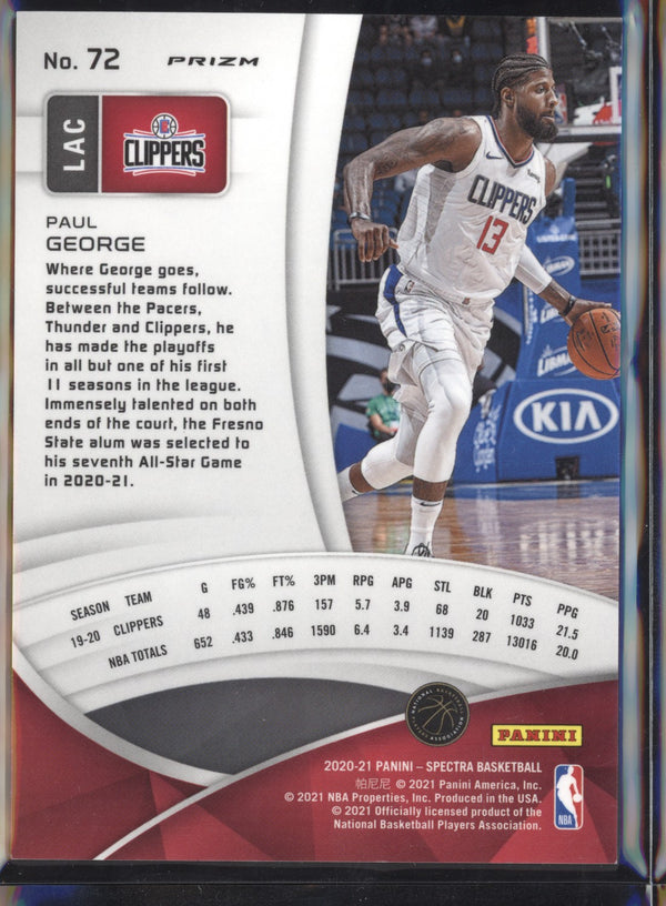 Paul George 2020-21 Panini Spectra 72 Asia Red