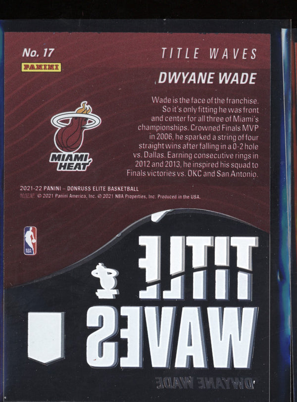 Dwyane Wade 2021-22 Panini Donruss Elite Title Waves