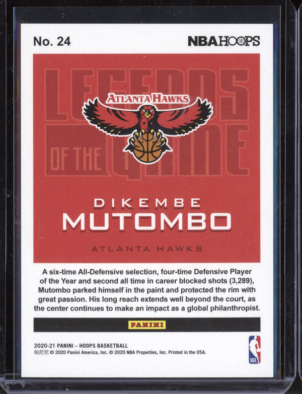 Dikembe Mutombo 2020-21 Panini Hoops Legends of the Game 121/199