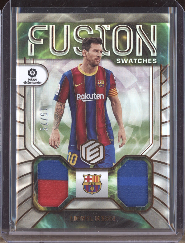 Lionel Messi 2022-23 Panini Chronicles Soccer Fusion Dual Jersey Patch 15/75