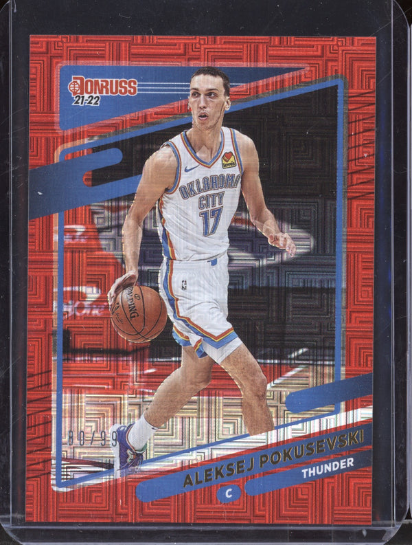 Aleksej Pokusevski 2021/22 Panini Donruss Choice Choice Red 80/99