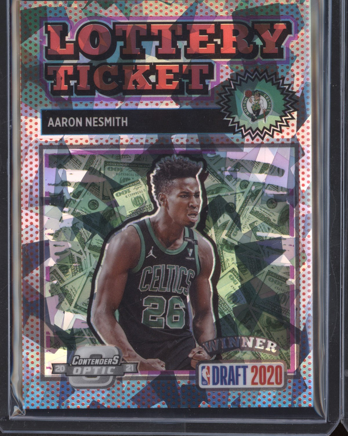 Aaron Nesmith 2020-21 Panini Contenders Optic Lottery Ticket Red Cracked Ice RC