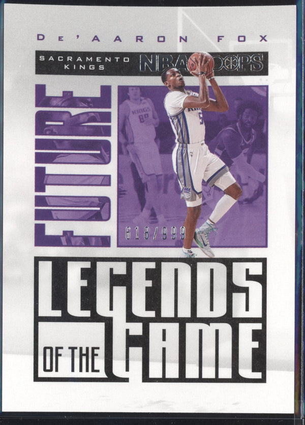 De'Aaron Fox  2020/21 Panini Hoops Future Legends of the Game 618/999