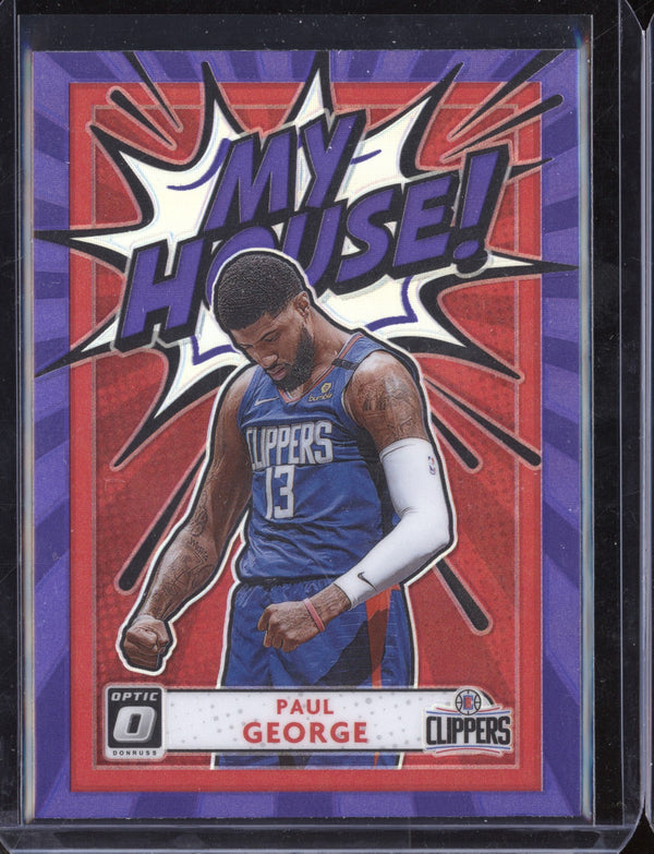 Paul George 2020-21 Panini Donruss Optic My House! Purple