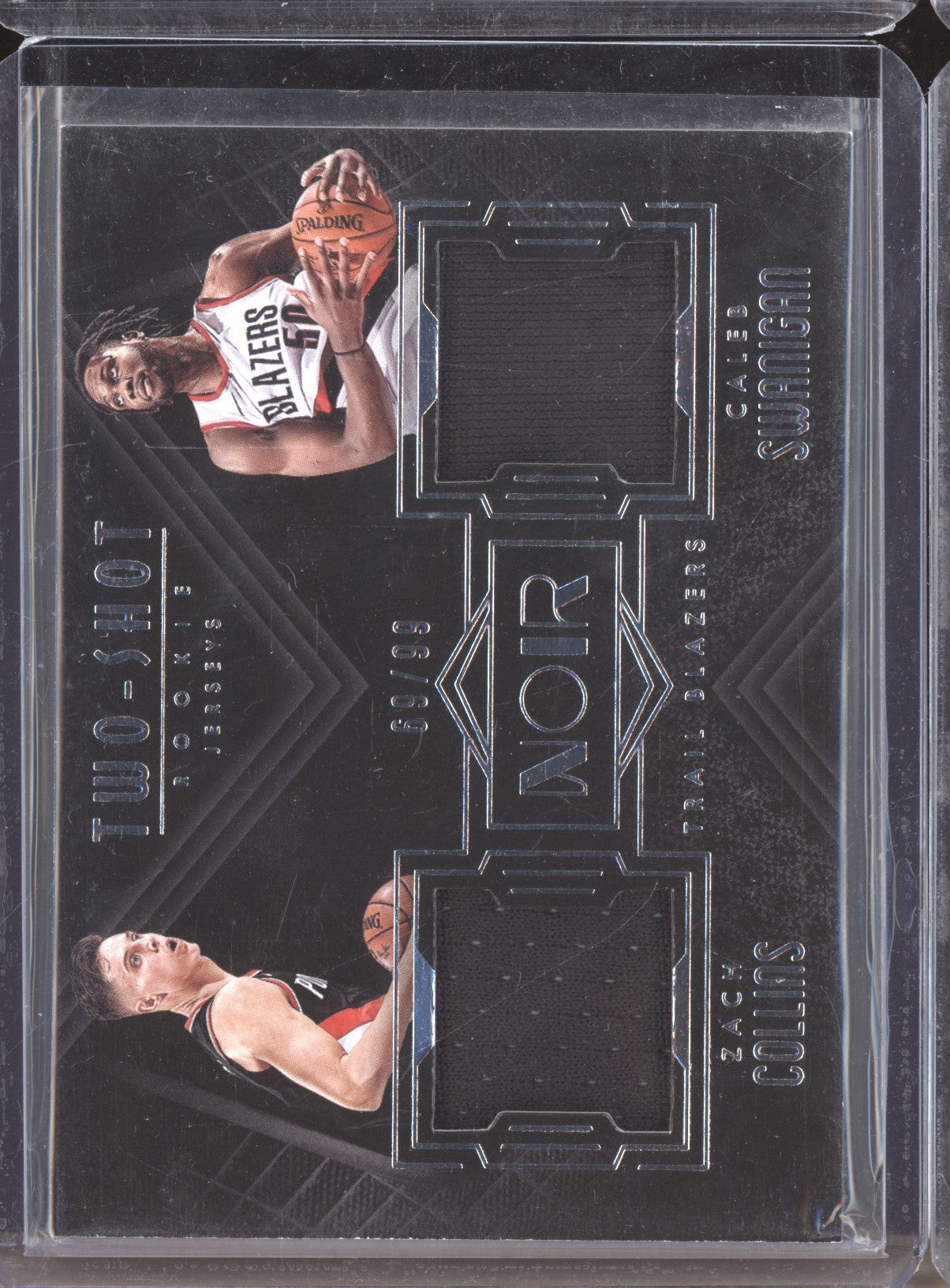 Zach Collins Caleb Swanigan 2017-18 Panini Noir ZC-CS Two-Shot Rookie Jerseys RC 69/99