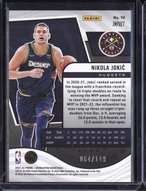 Nikola Jokic 2021-22 Panini Revolution Impact 64/149