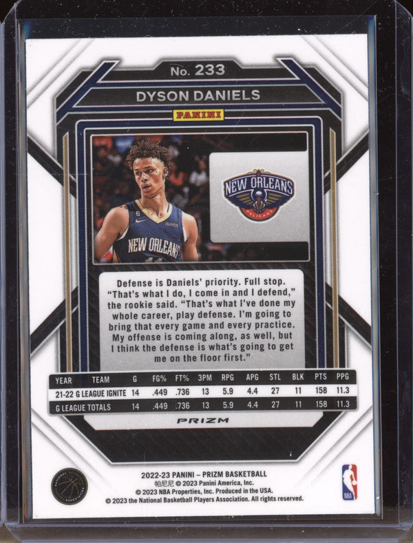 Dyson Daniels 2022-23 Panini Prizm 233 Silver RC