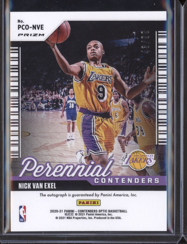 Nick Van Exel 2020-21 Panini Contenders Optic Perennial Contenders Auto 43/99