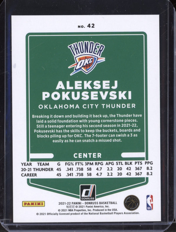 Aleksej Pokusevski 2021/22 Panini Donruss Choice Choice Red 80/99