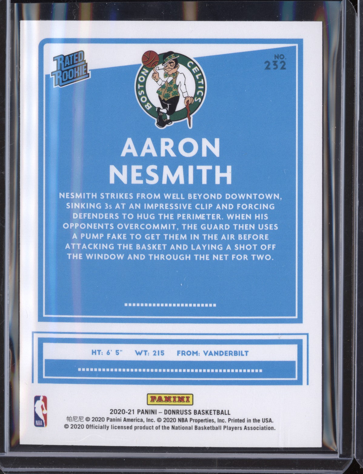 Aaron Nesmith 2020/21 Panini Donruss Choice Red RC 33/99