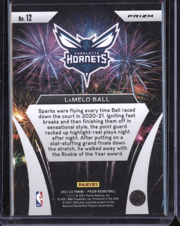 Lamelo Ball 2021-22 Panini Prizm Fireworks Silver