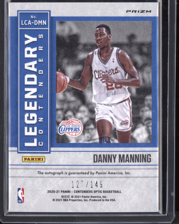 Danny Manning 2020-21 Panini Contenders Optic Legendary Contenders Auto