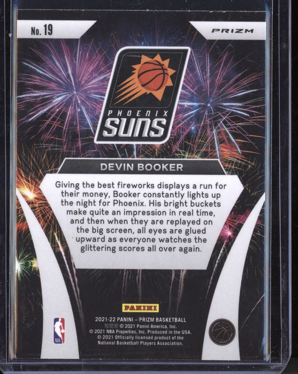 Devin Booker 2021-22 Panini Prizm Fireworks Silver