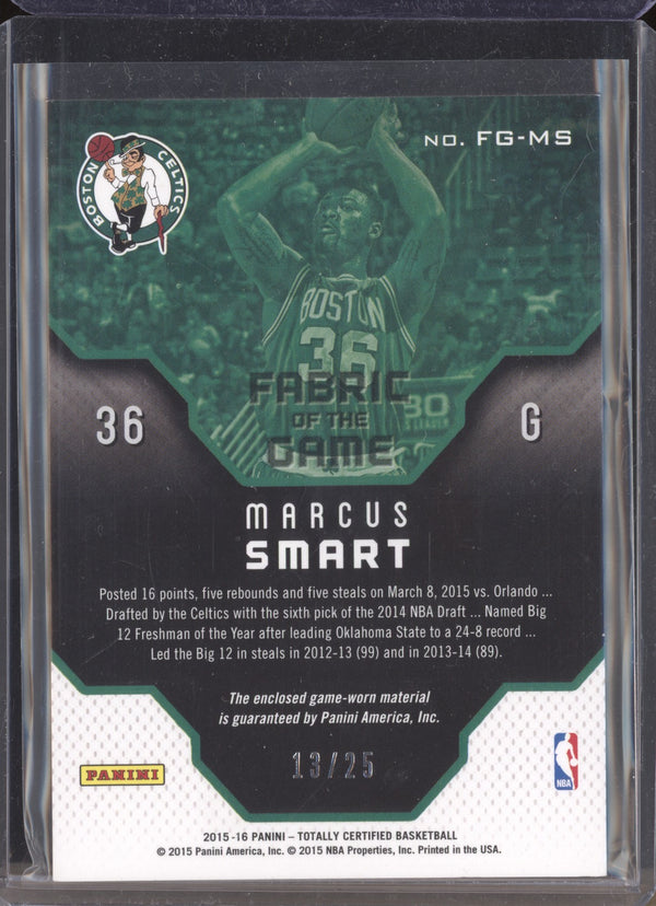 Marcus Smart 2015-16 Panini Totally Certified FG-MS Fabric of the Game Materials Camo 13/25