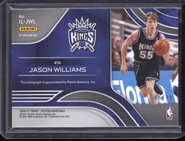 Jason Williams 2020-21 Panini Spectra Illustrious Legends Auto Meta 6/15