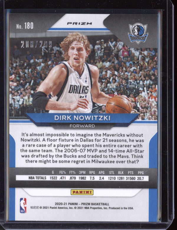 Dirk Nowitzki 2020 Panini Prizm Basketball Red Prizm 200/299