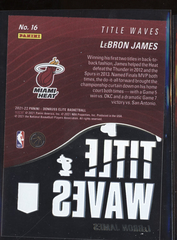 LeBron James 2021-22 Panini Donruss Elite Title Waves