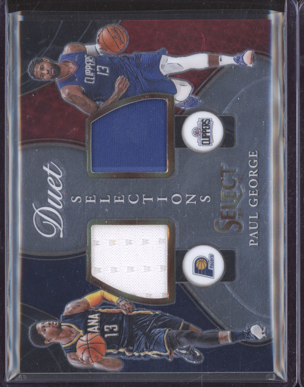 Paul George 2020-21 Panini Select DS-PGE Duet Selections Memorabilia