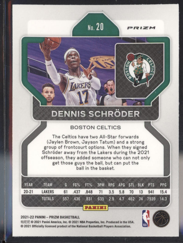 Dennis Schroder 2021-22 Panini Prizm 20 75th Anniversary