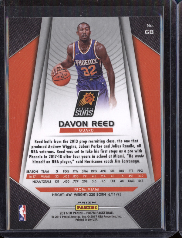 Davon Reed 2017-18 Panini Prizm Red Wave  RC