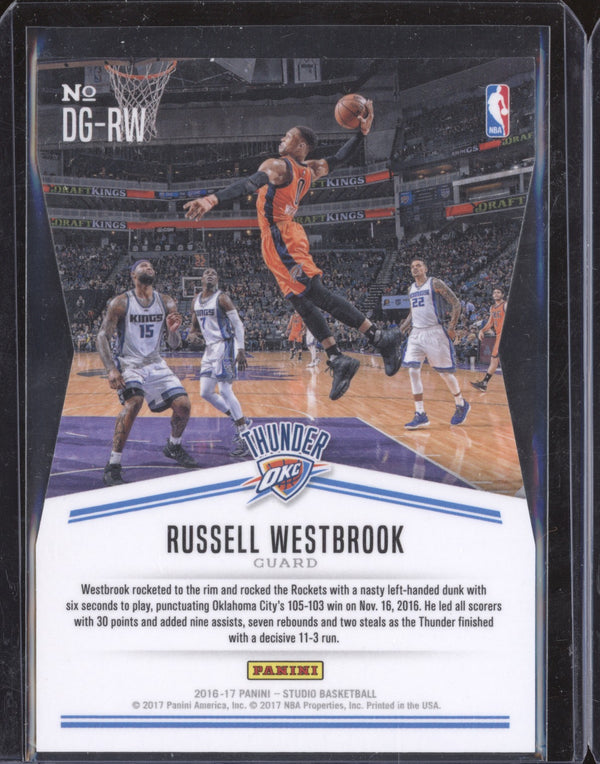 Russell Westbrook 2016-17 Panini Studio DG-RW Defying Gravity