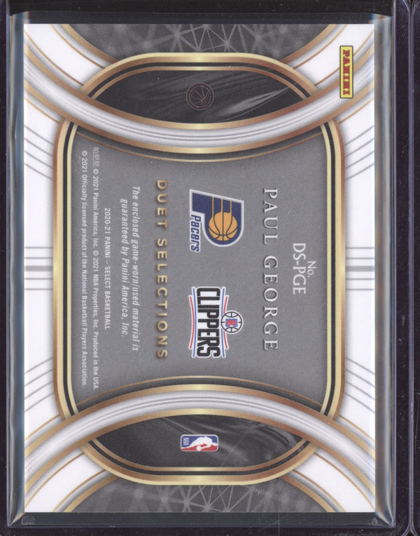 Paul George 2020-21 Panini Select DS-PGE Duet Selections Memorabilia