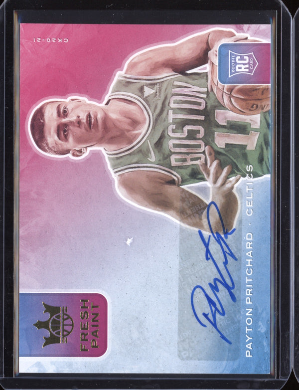 Payton Pritchard 2020-21 Panini Court Kings Fresh Paint Auto RC 131/149