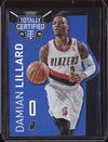 Damian Lillard 2014-15 Panini Totally Certified Platinum Blue Die Cut Var 48/74