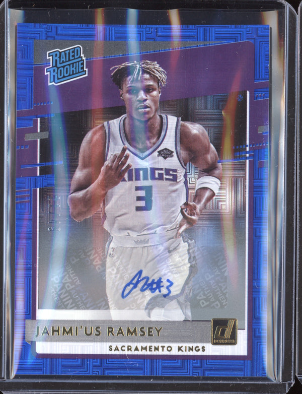 Jahmi'us Ramsey 2020/21 Panini Donruss Choice Blue Auto RC 21/49