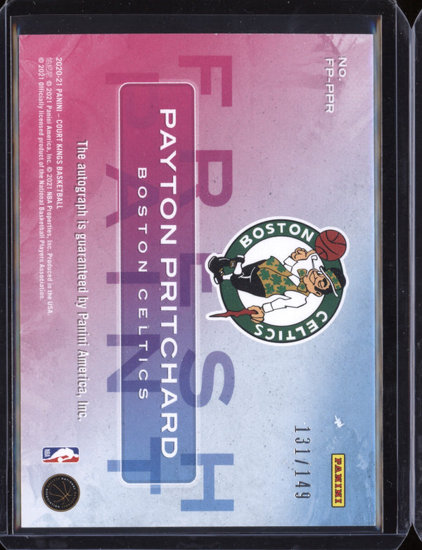 Payton Pritchard 2020-21 Panini Court Kings Fresh Paint Auto RC 131/149