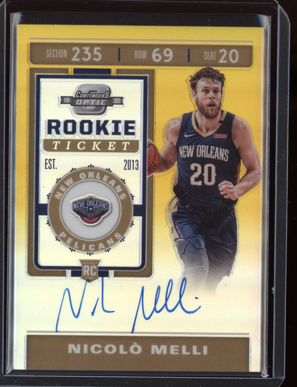 Nicolò Melli 2019-20 Panini Contenders Optic Rookie Ticket Auto Gold RC 2/10