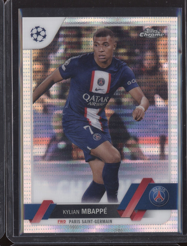 Kylian Mbappe 2022-23 Topps Chrome UEFA Club 100 Pulsar